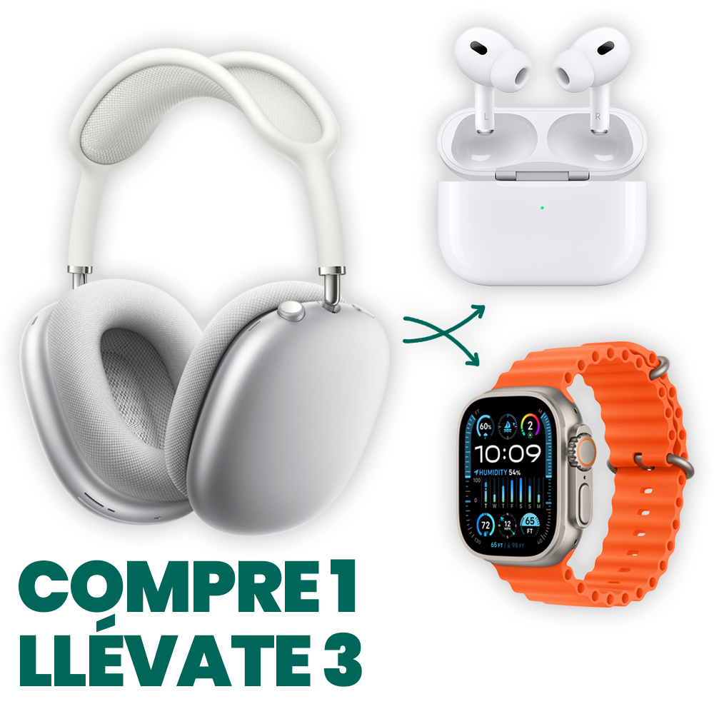 Kit PodsMax + PodsPro 2 + Smartwatch Ultra 2 [COMPRE 1 Y LLÉVATE 3 - PAGUE SOLO AL RECIBIR]